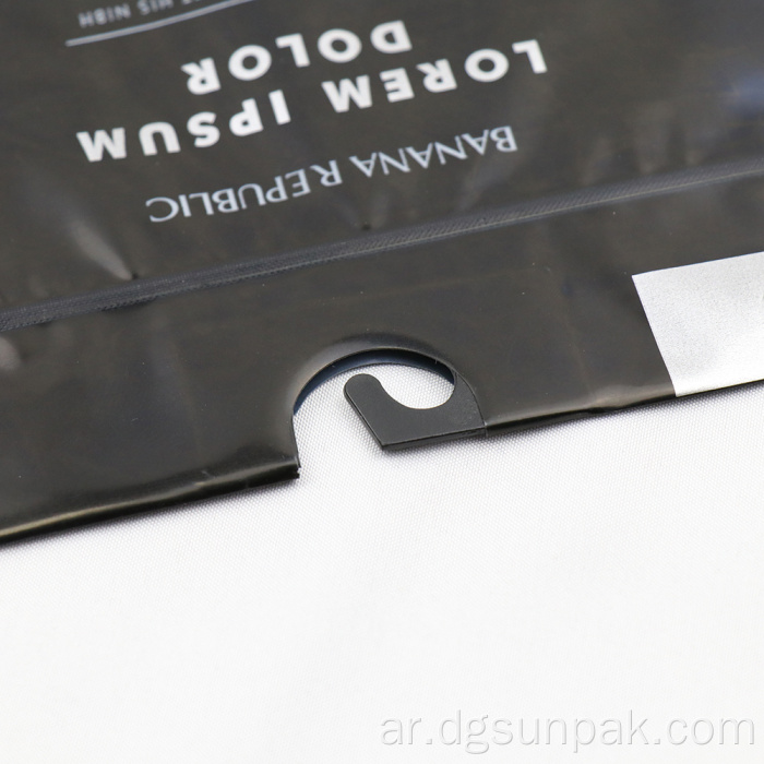 حقيبة تغليف سستة مع نافذة واضحة وخطاف